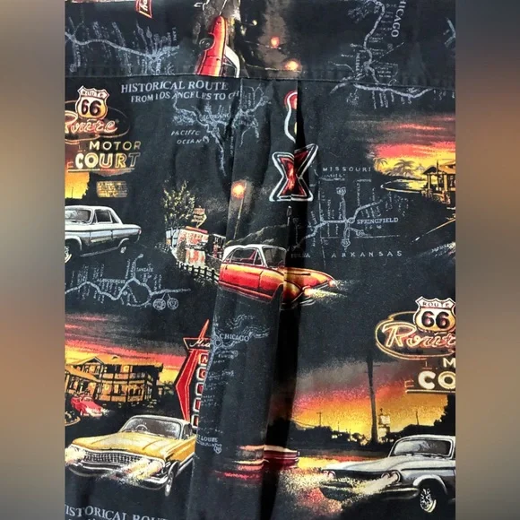 RedHead Men's Black and Orange Car Print Shirt - 4X - Picture 10 of 11